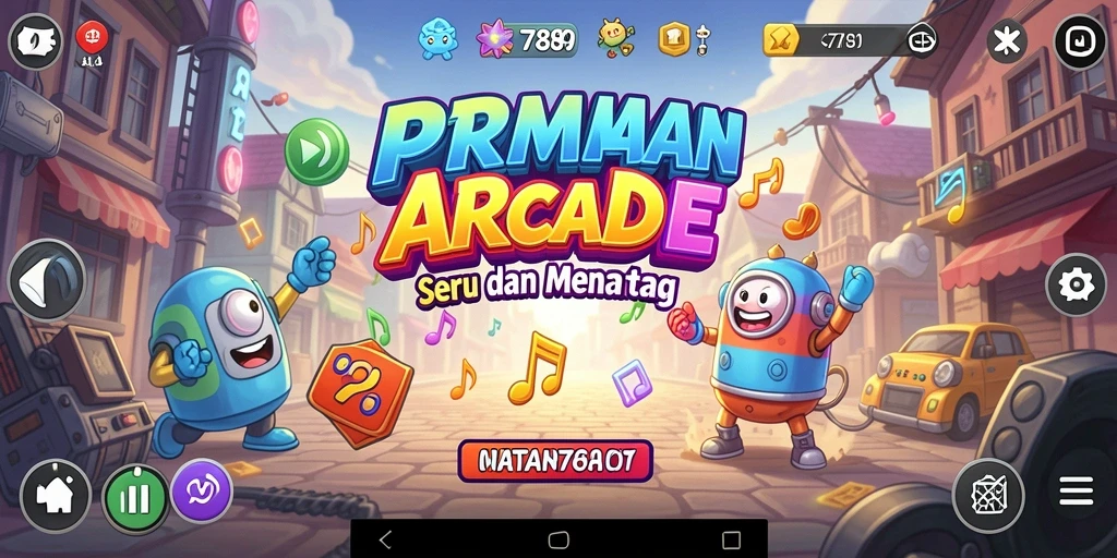 Tampilan gameplay Arcade yang penuh aksi dan grafis menawan.