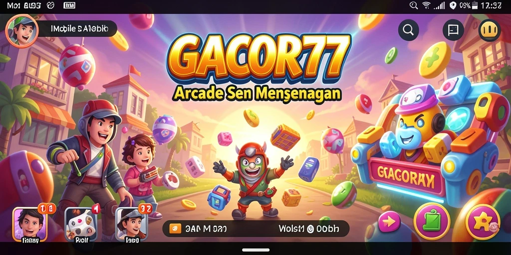 Tampilan menakjubkan dari gameplay arcade GACOR77 yang seru dan cepat.