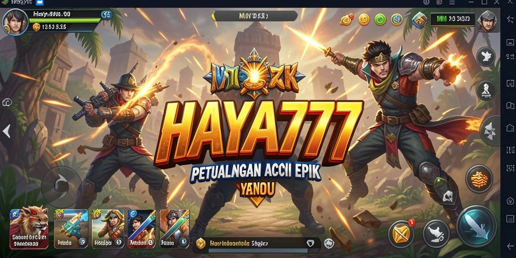 Screenshot menampilkan aksi cepat dan grafik menarik HAYA777.