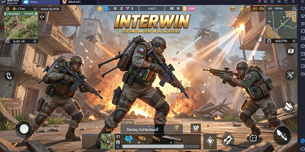 Tampilan menarik dari gameplay Battle Royale INTERWIN yang seru dan menegangkan.