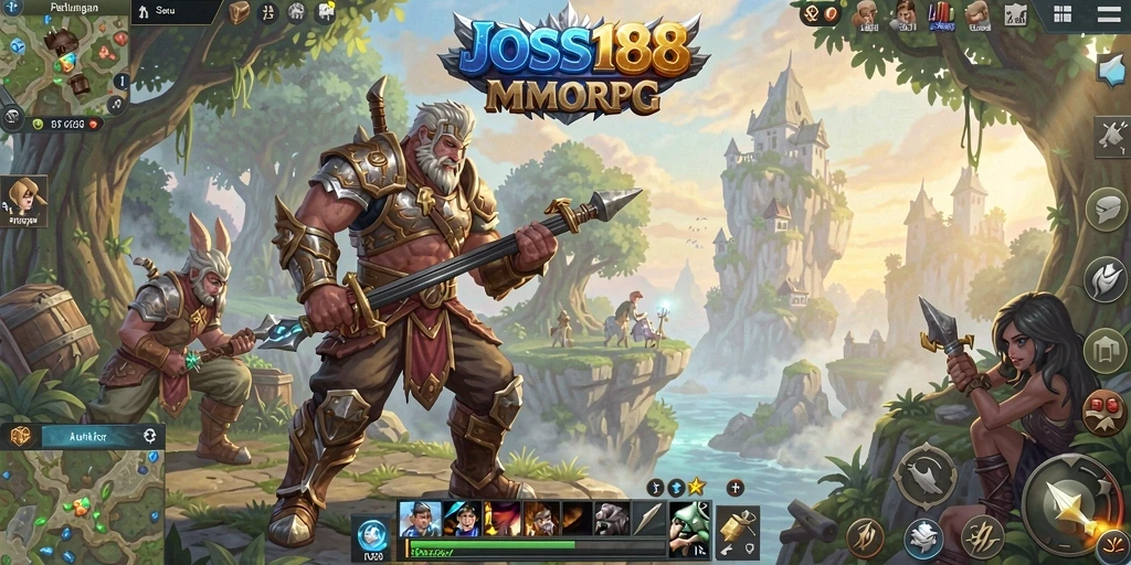 Tampilan gameplay seru dan interaktif dalam JOSS188 MMORPG.