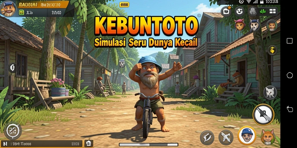 Tampilan gameplay KEBUNTOTO yang penuh warna dan menarik.