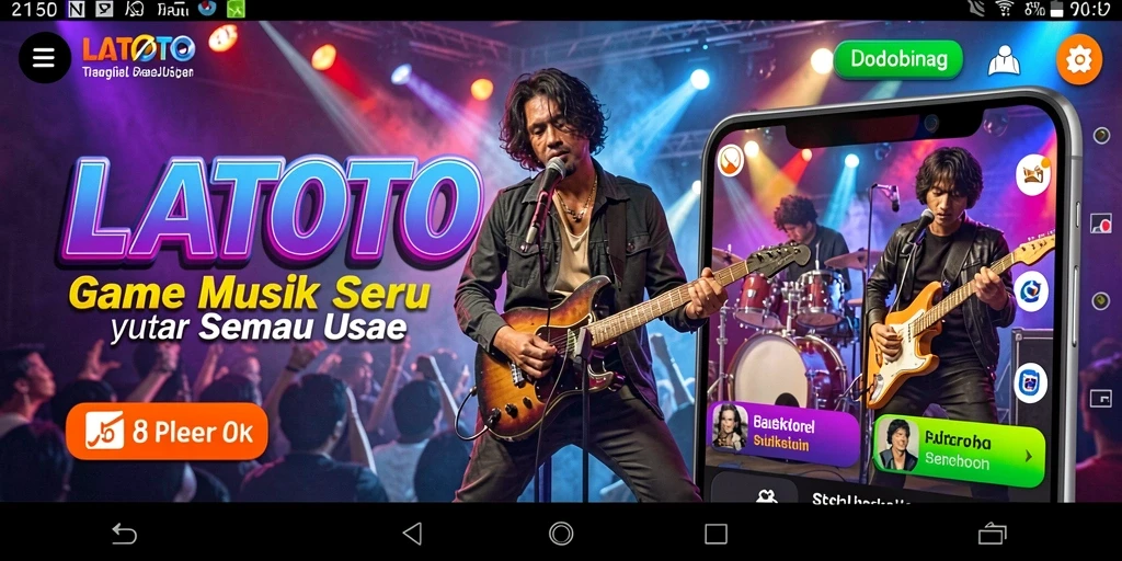 Tampilan LATOTO saat gameplay musik yang seru dan menantang.