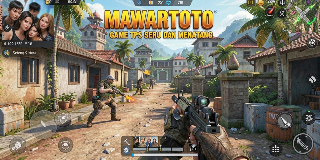 Tampilan gameplay MAWARTOTO yang seru dengan aksi TPS yang mendebarkan.