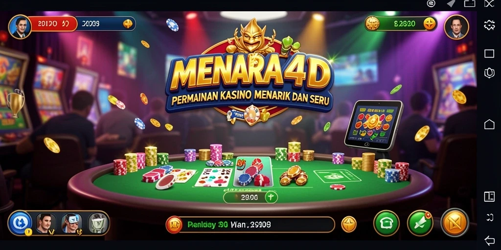 Tampilan menarik dari gameplay MENARA4D di lingkungan Kasino.