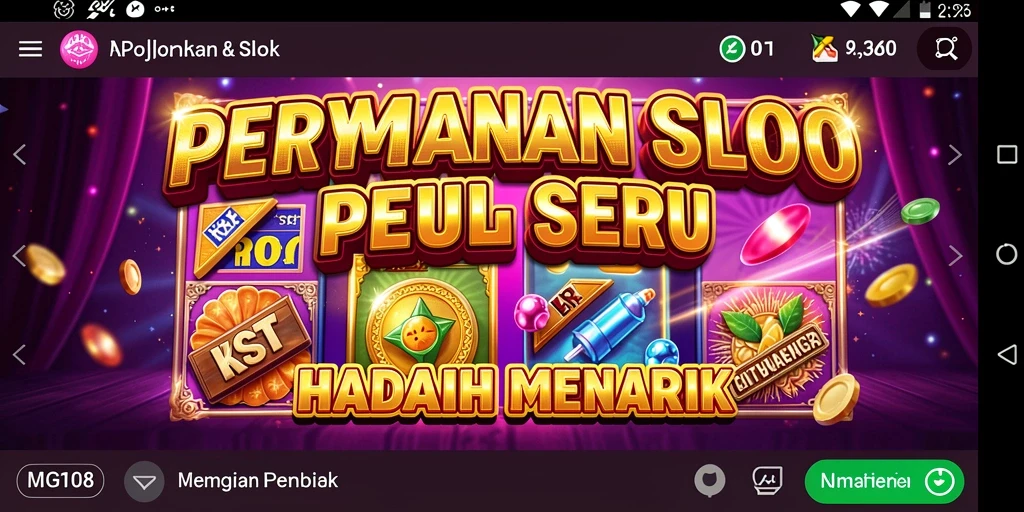 Tampilan gameplay menarik dari slot MG108 yang seru.