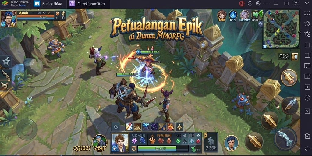 Tampilan gameplay epic di dunia fantasi QQ1221.