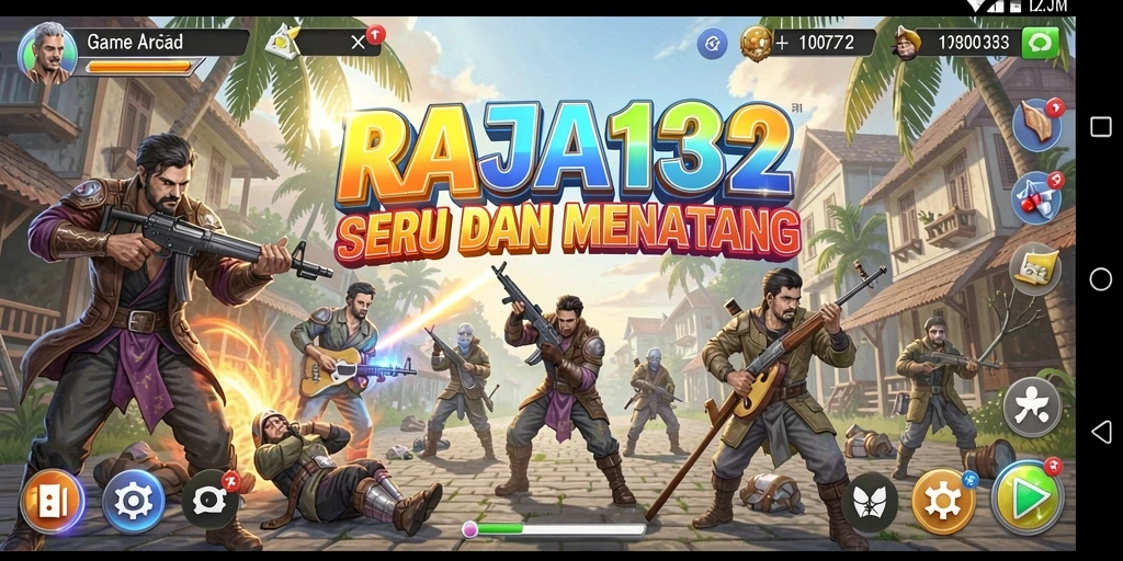 Tampilan gameplay seru dan penuh warna di RAJA132.