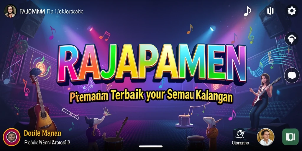 Tangkapan layar dari gameplay seru RAJAPAMEN dengan berbagai lagu dan tantangan.