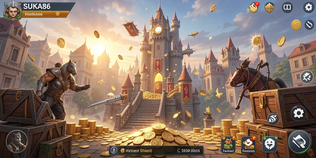 Screenshot SUKA86 menampilkan aksi seru dalam permainan Tower Defense.
