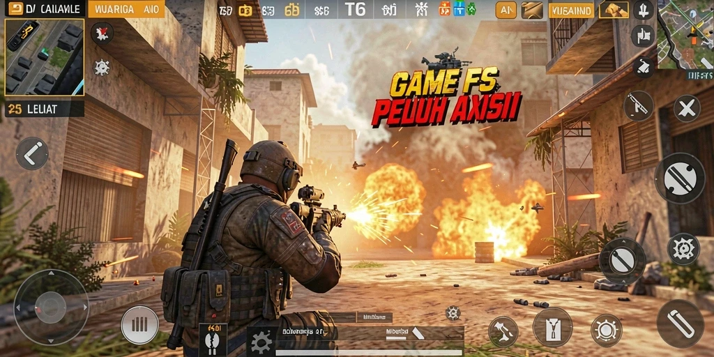 Tampilan gameplay T6 yang menegangkan dengan aksi tembak-menembak.