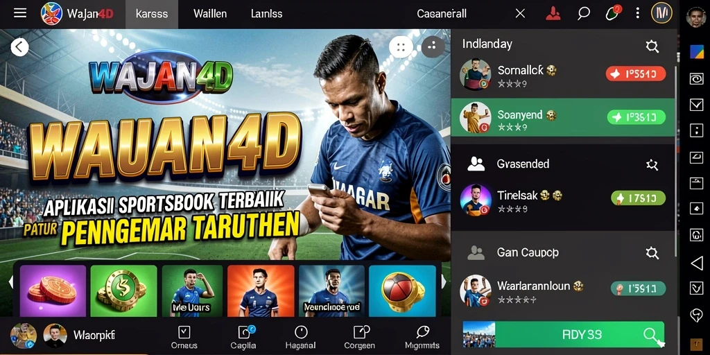 Tampilan layar WAJAN4D dengan fitur taruhan langsung yang menarik.